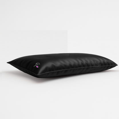 Pillowsforeplay Bolero- Photographed from a lower angle showing its depth #variant:slip-color-black-satin-slip