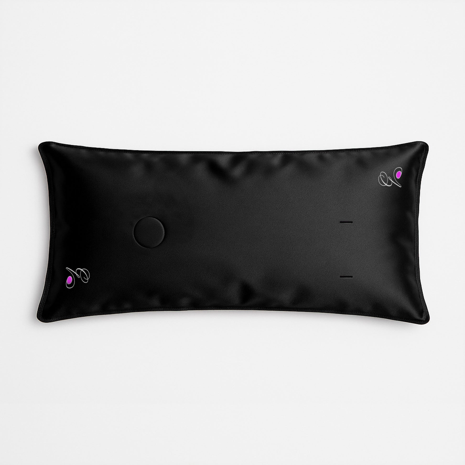 Pillowsforeplay Bolero- Top Down View #variant:slip-color-black-satin-slip