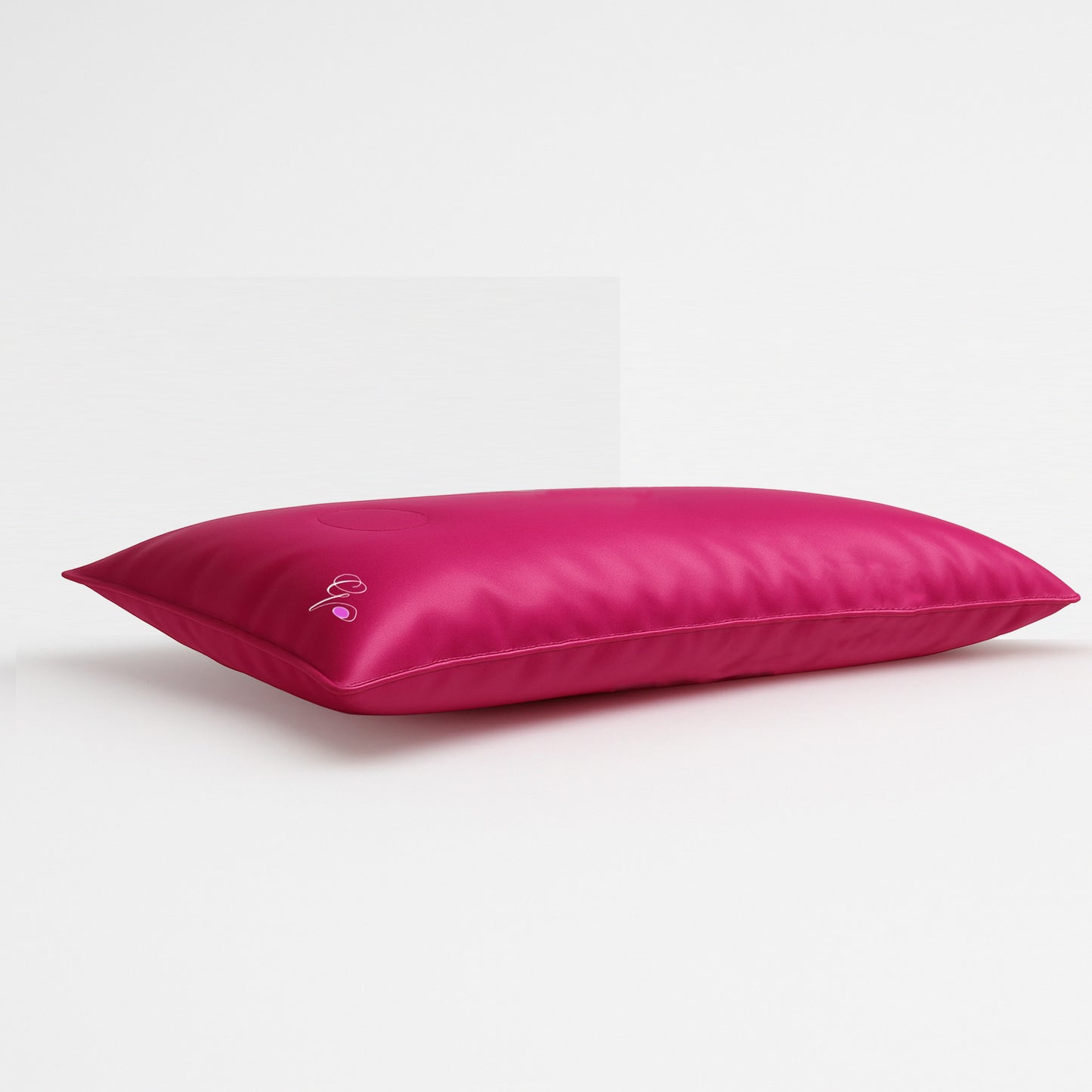 Pillowsforeplay Bolero- Photographed from a lower angle showing its depth #variant:slip-color-pink-satin-slip