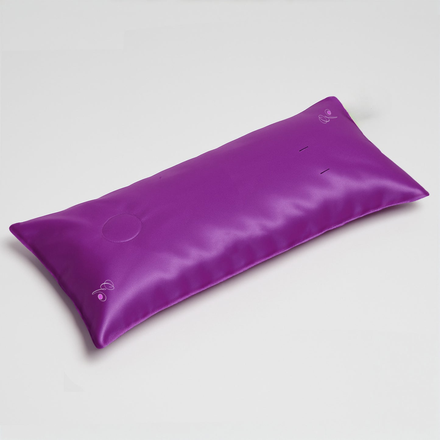Pillowsforeplay Bolero Purple Satin Slip- Photographed from a high angle #variant:slip-color-purple-satin-slip