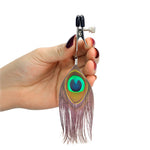 Nipple Clamps With Peacock Feather Trim